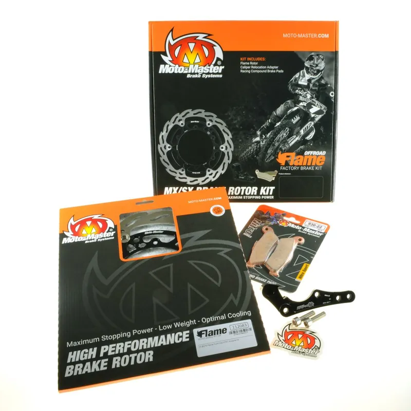 Moto-Master Oversize Kit 270mm Flame Bremsscheibe Adapter Beläge 310050 Expressversand