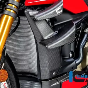 Highlight Ilmberger Carbon Wasserkühlerabdeckung matt links passend für Ducati Streetfighter V4 ab 2020