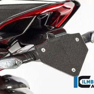 Ilmberger Carbon Kennzeichenträger kurz glanz passend für Ducati Panigale V4 / V4S / V2 und Streetfighter V4 / V2 Kostenfreie Lieferung