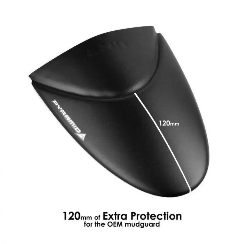 Pyramid Hinterradabdeckung Verlängerung Schwarz Matt passend für Triumph Street Triple 675 2007-2012 Mega-Angebot