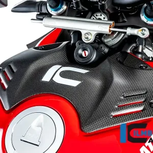 Sonderangebot Ilmberger Carbon Tankabdeckung vorne matt passend für Ducati Streetfighter V4