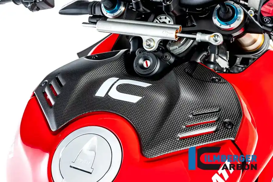 Sonderangebot Ilmberger Carbon Tankabdeckung vorne matt passend für Ducati Streetfighter V4