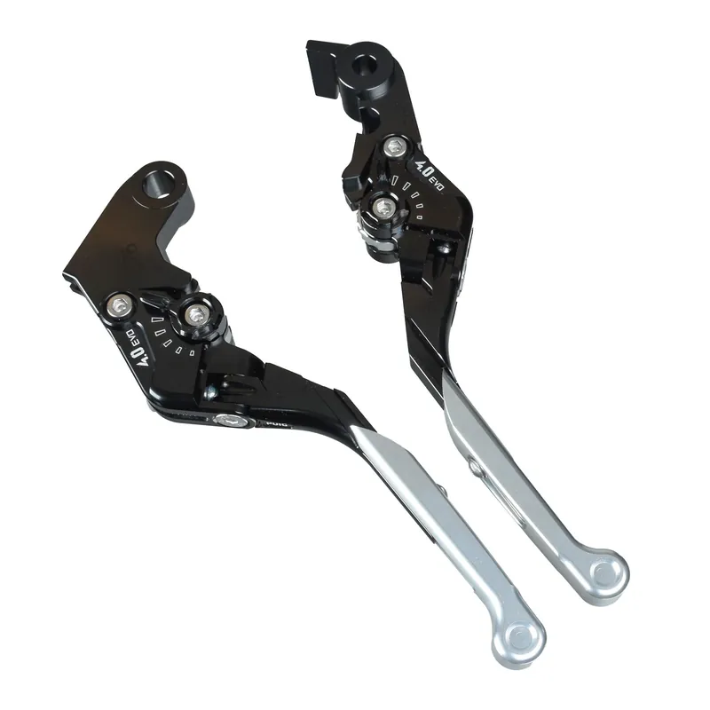 Echt PUIG Bremshebel + Kupplungshebel Set v4 lang silber (für: Yamaha YZF-R 125 RE47 25 )