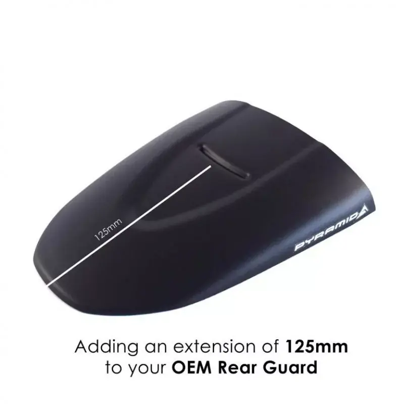 Pyramid Hinterradabdeckung Verlängerung Schwarz Matt passend für Triumph Scrambler 400X ab 2024 Neue Kollektion