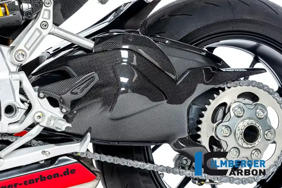 Geprüft Ilmberger Carbon Schwingenabdeckung passend für Ducati Streetfighter V2 2022-