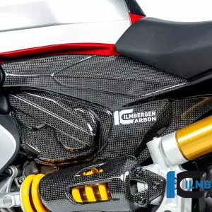 Ilmberger Carbon Rahmenheckverkleidung mit Zylinderkopfabdeckung links glänzend passend für Ducati Streetfighter V2 2022- Preis Gesenkt