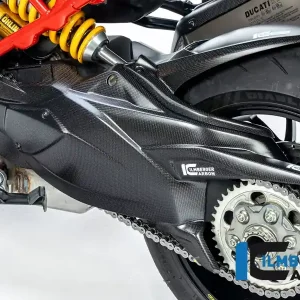 Ilmberger Carbon Schwingenabdeckungen mit Kettenschutz matt passend für Ducati Multistrada V4 Pike's Peak ab 2022 Zertifiziert