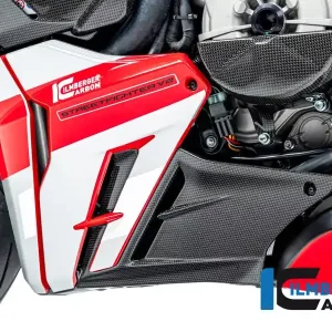 Ilmberger Carbon Verkleidungsunterteilverlängerung links glänzend passend für Ducati Streetfighter V2 Top-Preis